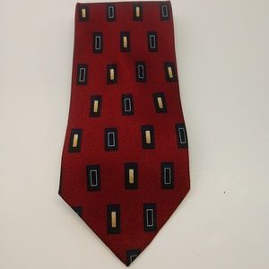 Gasparo men's silk tie in maroon, gold, blue